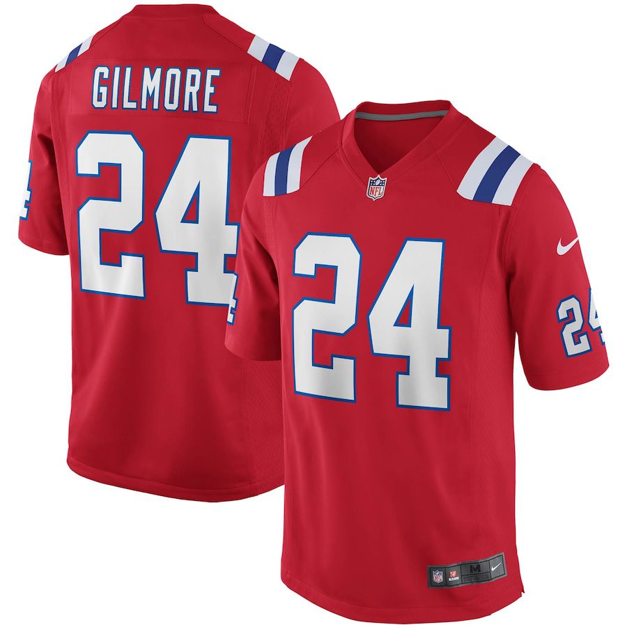 Men New England Patriots 24 Stephon Gilmore Nike Red Alternate Game NFL Jersey